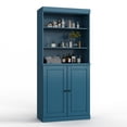 thumbnail image 5 of 100% Solid Wood 32" Bathroom Cabinet with Solid Doors, 2-Drawers and Adjustable Shelves, 5 of 6