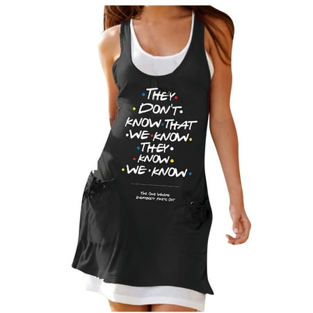 

Maternity Dress Womens Dresses Women s Summer Fashion Two Piece Set Crew Neck Sleeveless Casual Dresses Savings Clearance Deals Prom Dresses for Women Girls Dresses Black L