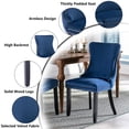 thumbnail image 4 of MIKIBAMA Set of 2 Blue Tufted Velvet Dining Chairs Solid Wood Frame for Dining Room, 4 of 8