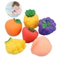 thumbnail image 2 of 6PCS Bath Toy Set Assorted Fruit Bathtub Toy Shower Toy Squeaky Toy for Kids, 2 of 10
