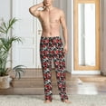 thumbnail image 2 of Gukieu Graffiti Valentine Day Print Men's Home Trousers, Elastic Drawstring Home Pajamas Clothing Suitable for Adult Men-Small, 2 of 6