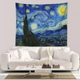 thumbnail image 3 of Starry Night Blacklight Tapestry by Van Gogh Wall Art for Bedroom Aesthetic, Abstract Wall Hanging UV Reactive Fabric Poster for Living Room Dorm, 39 x 29 Inches, 3 of 7