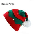 thumbnail image 6 of harmtty Hat Wavy Stripes Plush Ball Warm Contrast Colors Christmas Hat for Winter, 6 of 7