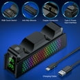 thumbnail image 6 of Beboncool PS5 Controller Charger Dual Fast Charging Dock with 9 LED Light Modes for PS5 DualSense Controllers, 6 of 8