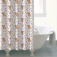 thumbnail image 4 of White Highland Cow Flower Pattern Shower Curtain 72"x72" ,Bathroom Decorative Shower Curtains Set with 12 Hooks,Modern Waterproof Washable Shower Curtain, 4 of 6