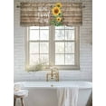 thumbnail image 6 of Sweet Home Valances for Windows Sunflower Vintage Rustic Brown Stripe Wood Board Kitchen Valance Curtain Rod Pocket Small Curtains for Cafe Bathroom Laundry Basement 42" x 18", 6 of 8