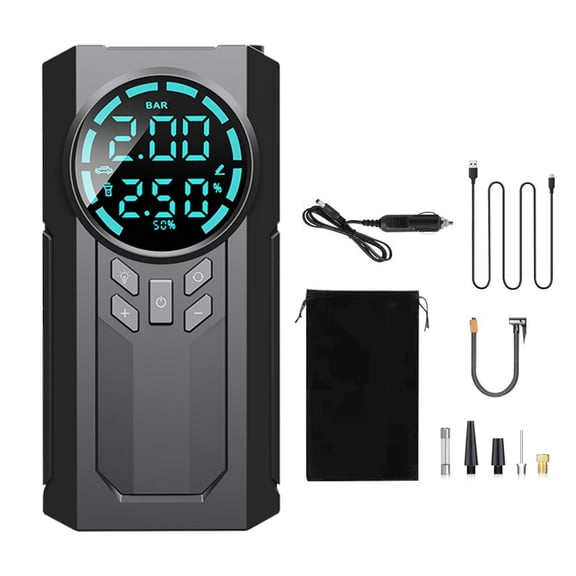 Tire Inflator Portable Air Compressor,DC 12V Air Pump for Car Tires,150PSI Digital Display with Tire Pressure Gauge Car Inflator Pump with LED Light for Car,Bicycle,Motorcycle,Ball