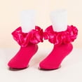 thumbnail image 3 of Aofany Girls Cotton Socks, Lace Ruffle Stretch Dance Mid-Calf Socks Size 1-10 T, 3 of 4