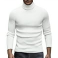 thumbnail image 2 of GrmtClth Sweaters for Men Slim Fit Turtleneck Pullover Tops Knitted Thermal Sweater 2025 Fall Winter Soft Long Sleeve Sweaters White M, 2 of 8