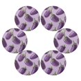 thumbnail image 7 of Round Plate Mat 15.4x15.4 Inchesx4 Placemat Table Mat Kitchen Mat Coffee Mat Fabric Thick, Strong Wear-Resistant, Heat Resistance Purple Eggplant, 7 of 7
