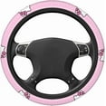 thumbnail image 4 of Pink Kitty Cat Car Accessories Cute Kawaii Steering Wheel Cover Women Car Steering Wheel Covers Protector Universal 15 Inch, 4 of 8