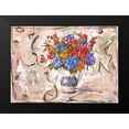 thumbnail image 2 of Wiley, Marta 18x14 Black Modern Framed Museum Art Print Titled - Blue Red Flowers, 2 of 5