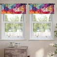 thumbnail image 2 of LALILO Kitchen Curtain Valance Color Oil Colorful Acrylic Rod Pocket Window Curtain 52"x 18" Set of 2, 2 of 5