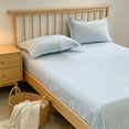 thumbnail image 5 of Tgbvmt Solid Color Washed Cotton Bedding Set Plain Three Piece Set For Soft Breathable Fabric Versatile Decor Style Easy Clean Maintain Holiday Gift Duvet Sheet Pillowcase Bedroom Home Bedding Decor, 5 of 6