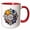 Red/White, variant on 3drose, Best Champion Ever. a Mandala Gift for an American Football Player, 15oz Two-tone Red Mug