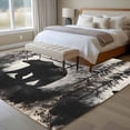 thumbnail image 4 of Brown Bear Area Rug 5x7 FT, Non Slip Bedroom Throw Carpet, Retro Forest Nature Tree Silhouette Mountain Washable Soft Floor Carpet Non-Shedding Rug for Dining Room Bedside Classroom Desk, 4 of 9