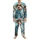 thumbnail image 3 of Fotbe Stylish Dog in Denim Outfit Pijama de Hombre con Estampado de Manga Larga, Conjunto de 2 Piezas, Ropa de Dormir Suave y Cómoda con Bolsillos-XX-Large, 3 of 7