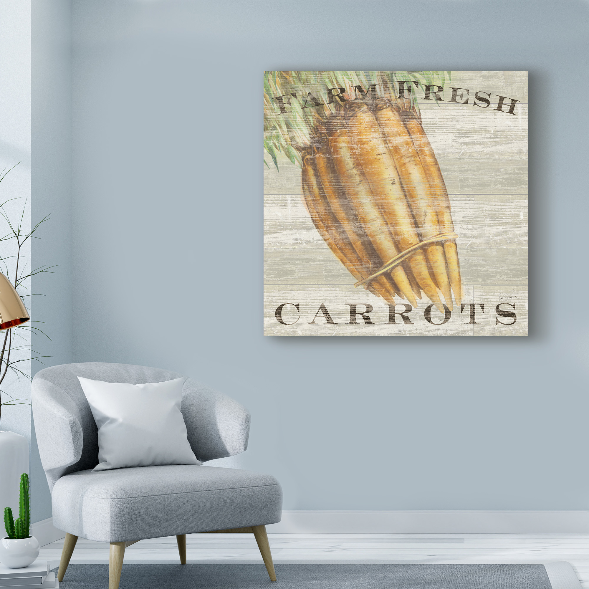 Trademark Fine Art 'Farm Fresh Carrots' Canvas Art by Sue Schlabach