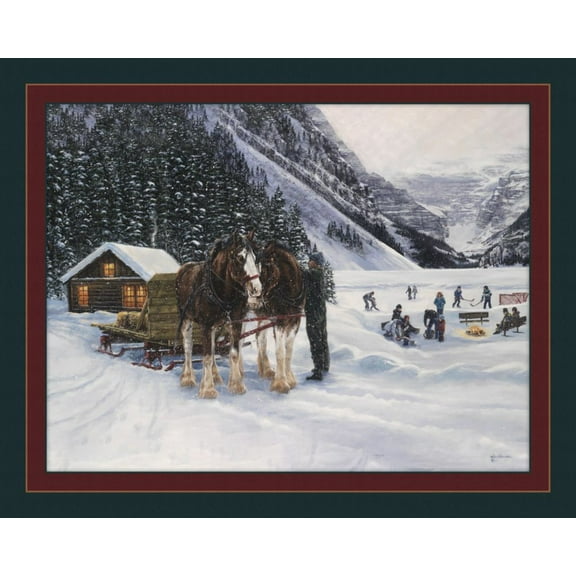 Western Magic at Lake Louise Panel Cotton Fabric