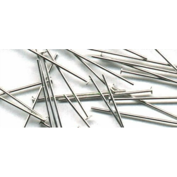 200Pcs Iron Flat Head Pins Platinum Color 0.8mm Thick 20mm Long Grey DIY