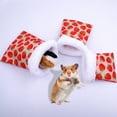 thumbnail image 4 of Small Animal Sleeping Bag Winter Warm Soft Flannel Small Animal Bed House Hammock for Hedgehog Hamster Bunny Guinea Pig Rat Nest Cage Decor Accessory, 4 of 7