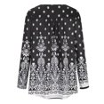 thumbnail image 5 of Pntutb Mujeres Moda Impreso Casual Cuello en V Manga larga Botón suelto Camiseta Blusa tops Pntutb Pntutb-4364, 5 of 5