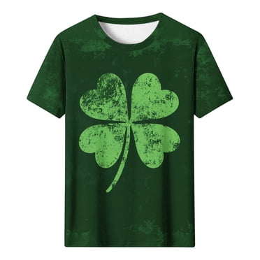 T-Shirt de la Saint-Patrick pour Femmes, T-Shirt Décontracté à Manches Courtes, Haut à Col Rond avec Imprimé Amusant, Léger pour Usage Quotidien, Fête de Vacances