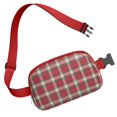 thumbnail image 3 of Red and Green Christmas Plaid Pattern Cute Fanny Packs for Women,Travel Waterproof Crossbody Fanny Bags Waist Purse for Women Anti Theft Adjustable Strap for Running Travel Cycling, 3 of 6