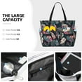 thumbnail image 3 of Pofeuu Colorful Tropical Leaves Print Beach Bag,Waterproof Sandproof Beach Tote Bag, Large Capacity Foldable Beach Bags for Women, 3 of 7