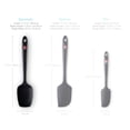 thumbnail image 4 of DI ORO Premium Seamless Black Silicone Spoon Spatula - BPA Free Pro-Grade Non-Stick 600ÂºF Heat-Resistant Rubber Spoonula - Best Silicone Kitchen Scraper Tool for Stirring, Scooping, and Mixing, 4 of 5