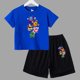 thumbnail image 3 of Conjunto de 2 piezas de camiseta y pantalones cortos de manga corta para niños y adolescentes de verano 2024, divertido juego de lucha, Anime, Cosplay, ropa de algodón para niños y bebés, 3 of 5