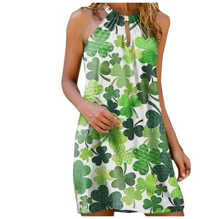 

Women s Dress Shoes Strapless Metal Casual Women s Dress Hanging Printed Fashion Neck Summer Women s Dress