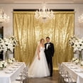 thumbnail image 5 of Shimmer Wall Backdrop, Cable-Mounted Sequin Background Curtain for Wedding Anniversary Birthday Party, Photo Booth, Indoor Reception & Photoshoot Decoration, Glamour Party Decor, 5 of 6
