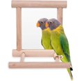 thumbnail image 3 of 2pcs Bird Toy for Parrot Parakeets Conures Cockatiels Cage Swing Wooden Fun Play Toy for Birds (Mirror), 3 of 4
