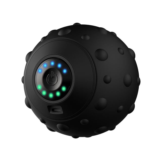 Electric Vibrating Massage Ball - 5 Speed Rechargeable Muscle Relaxation Massager with LED Display for Shoulder, Neck, Yoga & Fitness Recovery