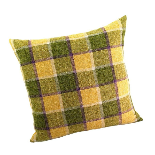 Rejilla clásica rural poliester tiro cuadrado almohada cubierta de la caja home decor6