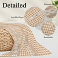 thumbnail image 3 of Farmhouse Stripe Throw Pillow Cover 20 x 26 Inch Decorative Pillow Cover Country Ethnic Rustic Textured Beige Lumbar Pillowcase Seasonal Rectangle Cushion Case for Couch Sofa Bed Living Room, 3 of 9