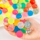 thumbnail image 2 of GOOHOCHY 48 Uds pelotas hinchables coloridas pelotas que rebotan favores de fiesta premios regalo de cumpleaños, 2 of 8