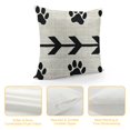 thumbnail image 4 of Dogs Lovers Moms Gift Nordic Abstract with Dog Paw Prints Body Throw Pillow Case Cushions Cover Pillow Sham Sofa Decorative Square Inches, 4 of 5