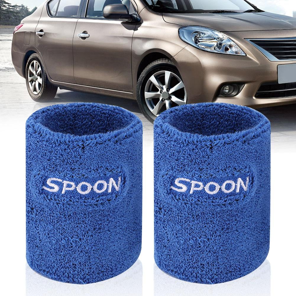 Black RACING pair Duokon 1 Pair Universal Black Reservoir Tank Cover Sock Car Reservoir Brake Clutch for Preventing the Fluid Loss