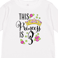 thumbnail image 4 of Inktastic This Princess is Three Third Birthday Girls Long Sleeve Toddler T-Shirt, 4 of 5
