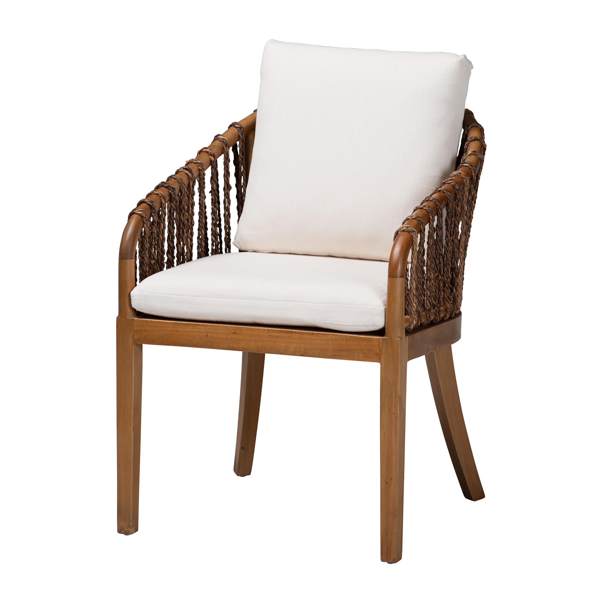 bali & pari Varen Boho Dining Chair, 18.5" H Seat Height, Walnut Brown