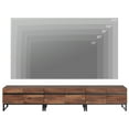 thumbnail image 6 of WAMPAT Modern TV Stand for TVs up to 110 inch, 3 in 1 Entertainment Center TV Console with Storage Cabinets and Metal Base,Media Console for Living Room,Brown, 6 of 7