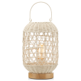 thumbnail image 4 of Bouclair Lanterne en Rotin Naturel Lampe de Table, 4 of 10