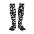 thumbnail image 3 of Compression Socks for Women and Men - Cute llamas cactus Alpaca black white Compression Socks Circulation for Workout, 3 of 8