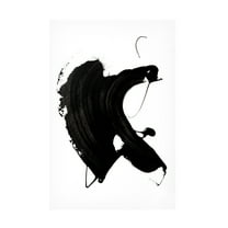 Trademark Fine Art uplusmestudio Black abstract Stroke Canvas Wall Art