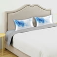thumbnail image 5 of Haosy Satin Pillowcase for Hair and Skin Standard Cooling Silk Pillow Case with Envelope Closure Blue and White Geometric 20"x26", 5 of 9