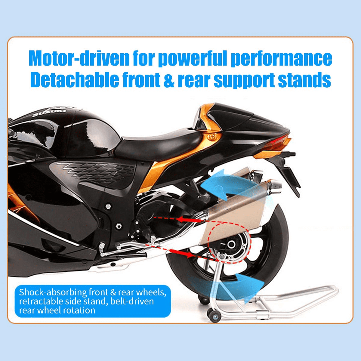 1/6 Scale Alloy Dynamic RC Motorcycle, Realistic Simulation Sports RC Dirt Bike with Ignition Sound, Exhaust Smoke Effects & Light-Up Functions for Adults