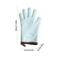 thumbnail image 3 of Silicone Baking Glove Heat Resistant Kitchen Oven Mitt | High Temperature Insulation | Soft Durable Easy Clean | Fits Left or Right Hand | 1 Pc | Green or Pink | 28x16.5x2cm, 3 of 6