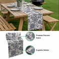 thumbnail image 5 of Navy Blue Flowers Table Runner - 48 Inch Long, Kitchen Dining Table Runner Dresser Scarves, Retro Ethnic Floral Pastoral Art Farmhouse Decor for Coffee Tables Wedding Party Banquet, 5 of 8